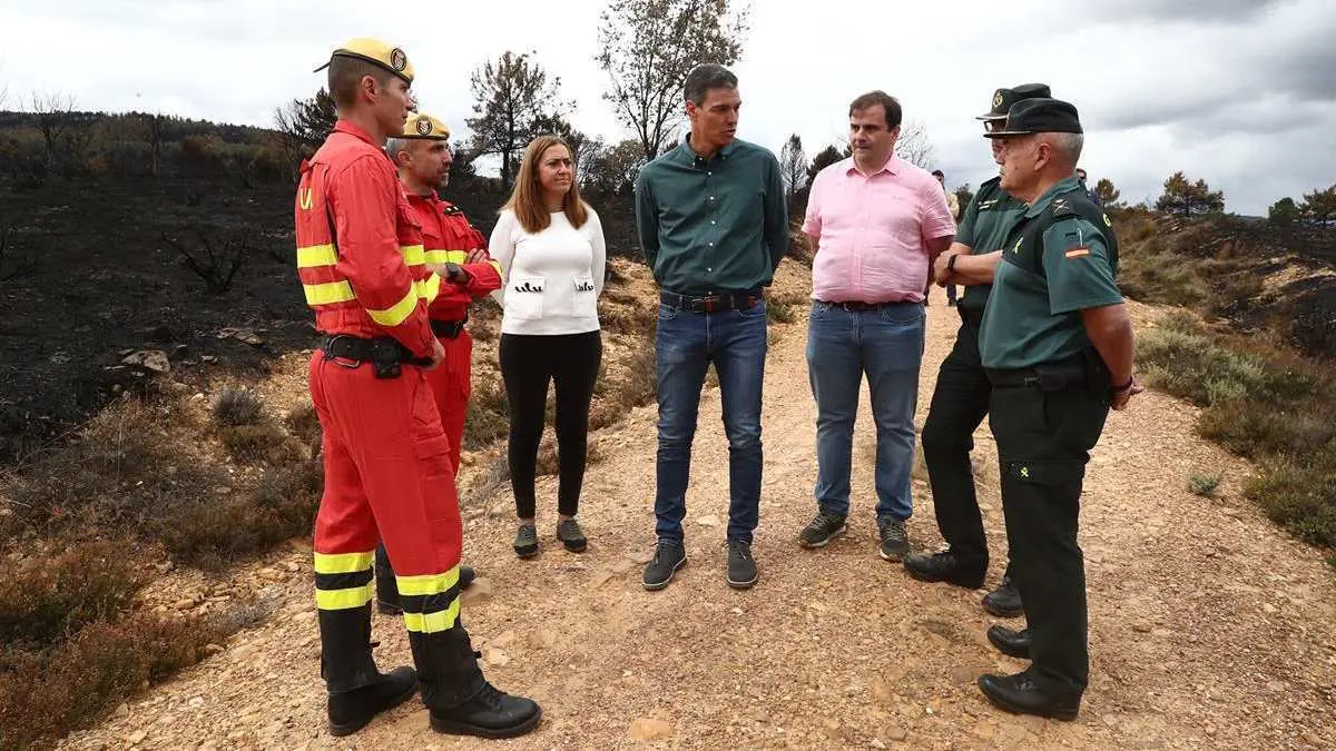 S&aacute;nchez esta ma&ntilde;ana durante su visita a la Sierra de La Culebra