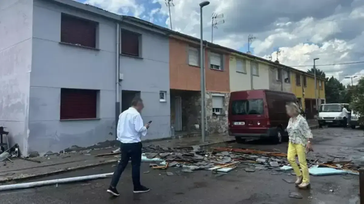 Tornado en un pueblo de Le&oacute;n