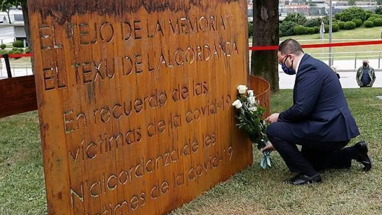 Presidente Adri&aacute;n Barb&oacute;n, homenaje v&iacute;ctimas Coronavirus