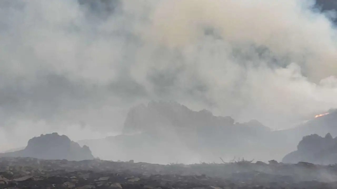 Incendio en los Montes de Valdueza