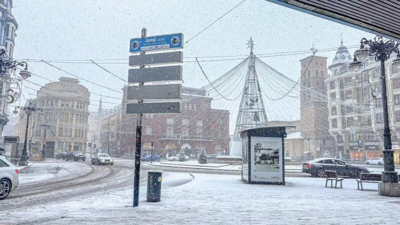 Nieve en Le&oacute;n