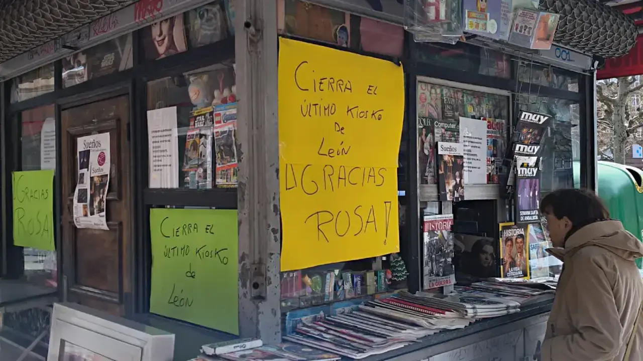 Cierra el &uacute;ltimo quiosco de Le&oacute;n