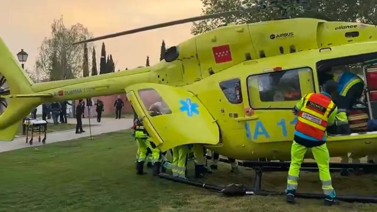 El menor fue trasladado de urgencia