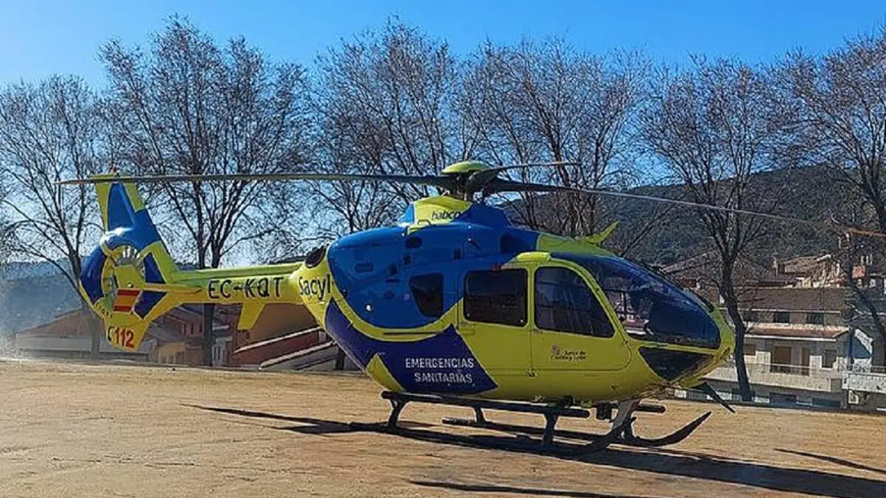 Trasladado en helic&oacute;ptero tras sufrir un accidente